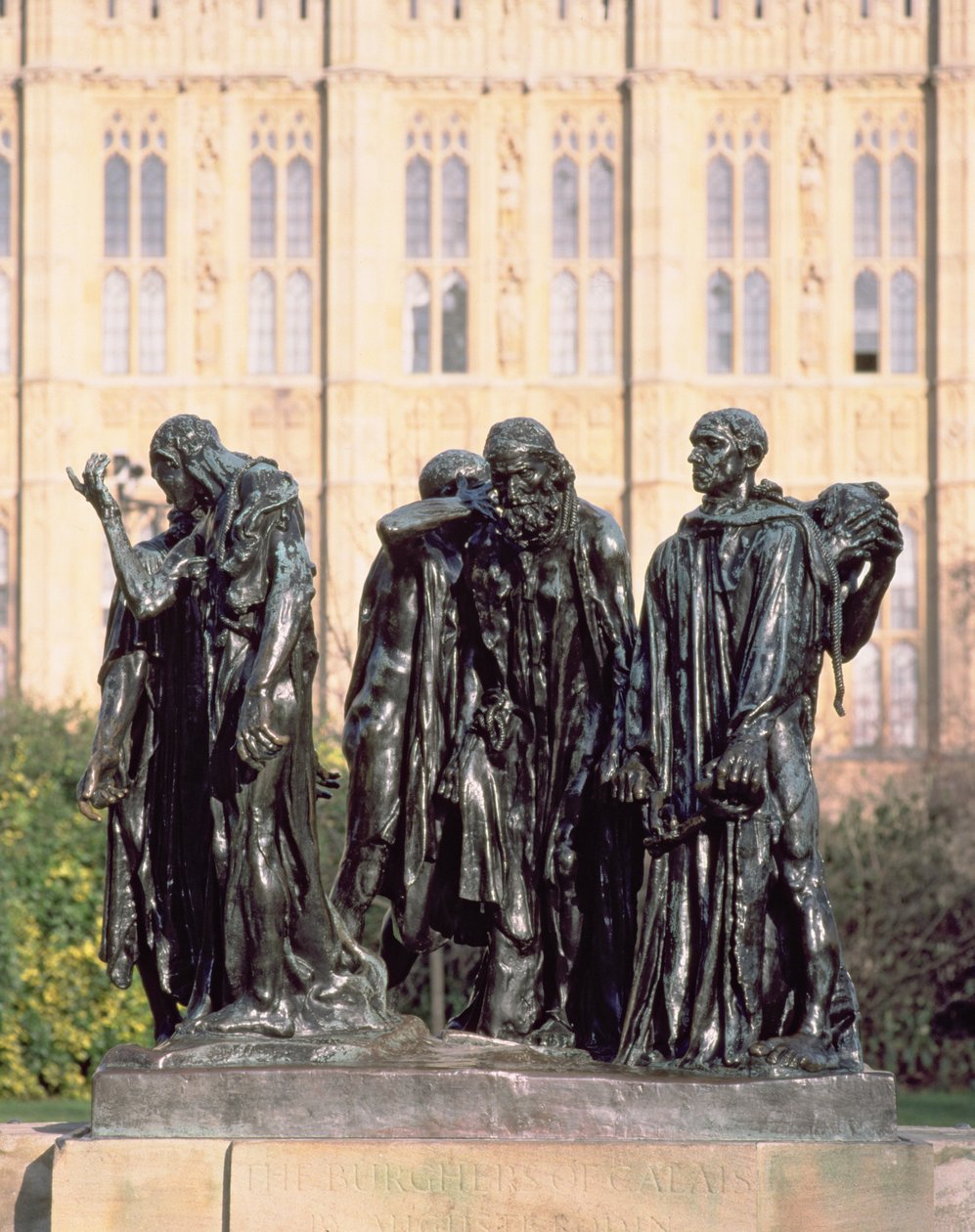 The Burghers of Calais, kirjoittanut Auguste Rodin (1840-1917) valmistui vuoteen 1888 mennessä (kuva) tekijältä Unbekannt