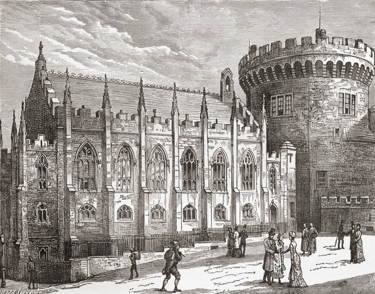 The Chapel Royal, Dublinin linna, Irlanti 1800-luvun lopulla, Ommasta maasta, julkaistu 1898 tekijältä Unbekannt
