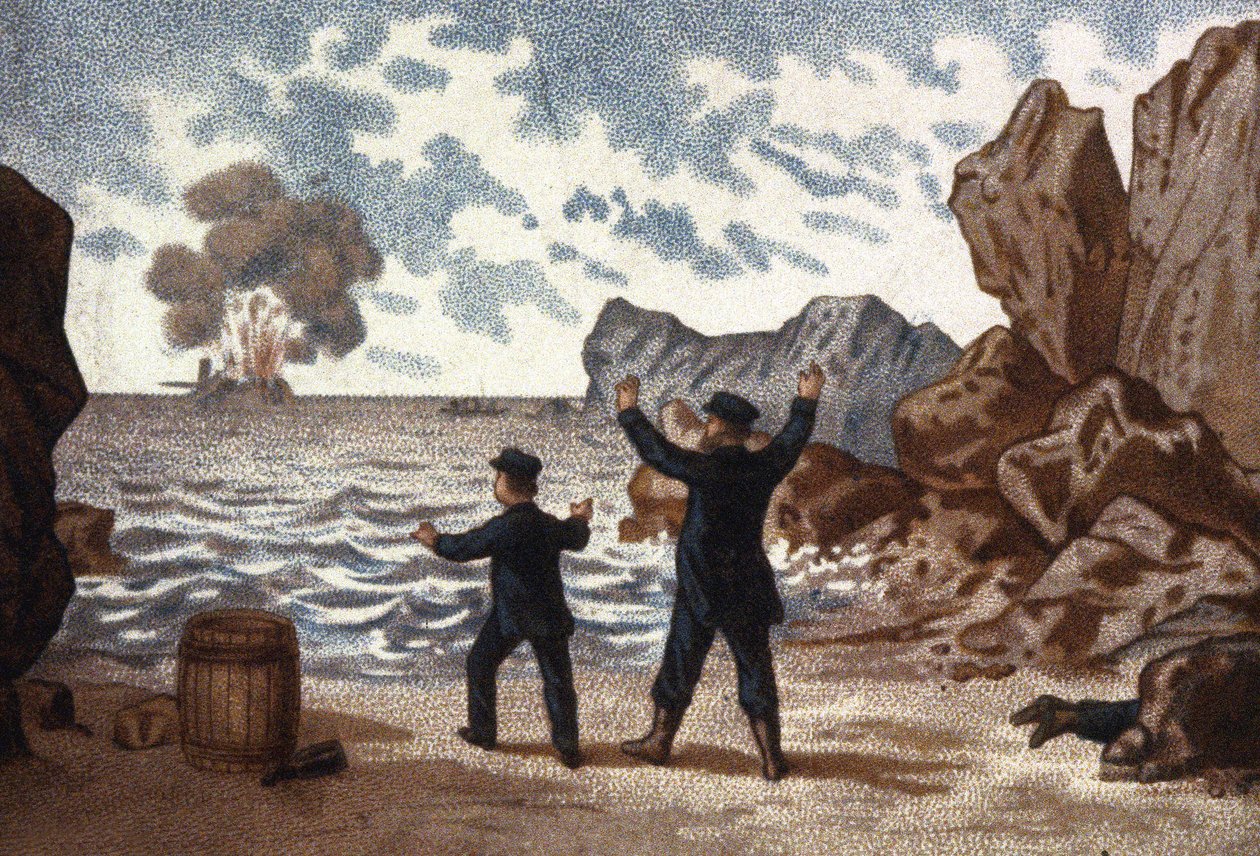 Kapteeni Grantin lapset, 1900-luvun alku (painokuva) tekijältä Unbekannter Künstler