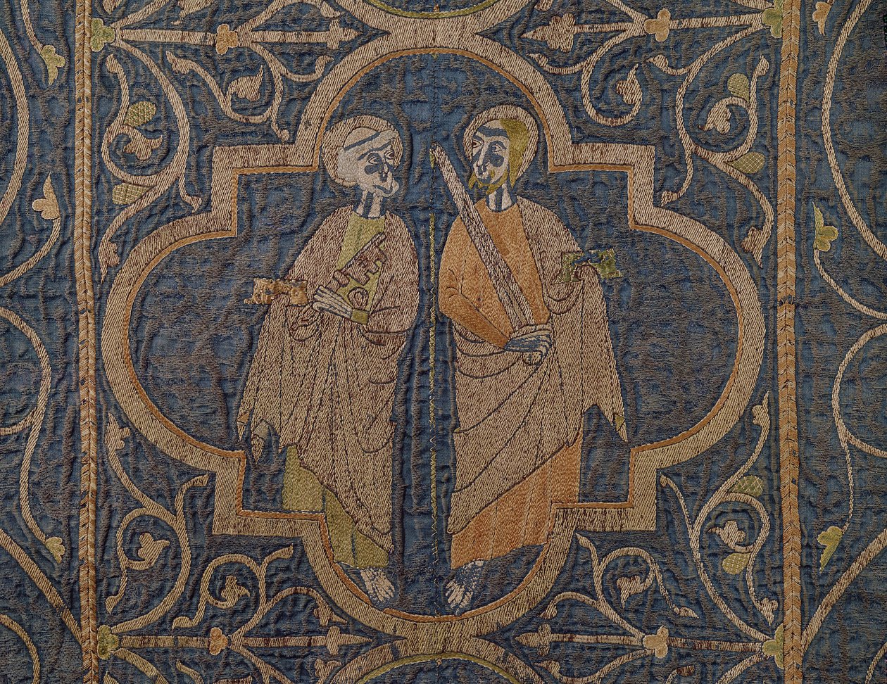 Clare Chasuble, yksityiskohta St Peter and St Paulista, brittiläinen tekijältä Unbekannt