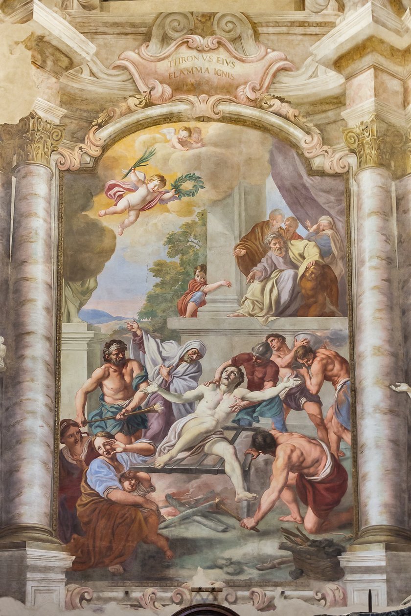 El Martiri de Sant Llorenç, Sala Teatini, Església de San Vincenzo, Piacenza, Emília-Romanya, Itàlia (foto) finlandès tekijältä Unbekannter Künstler