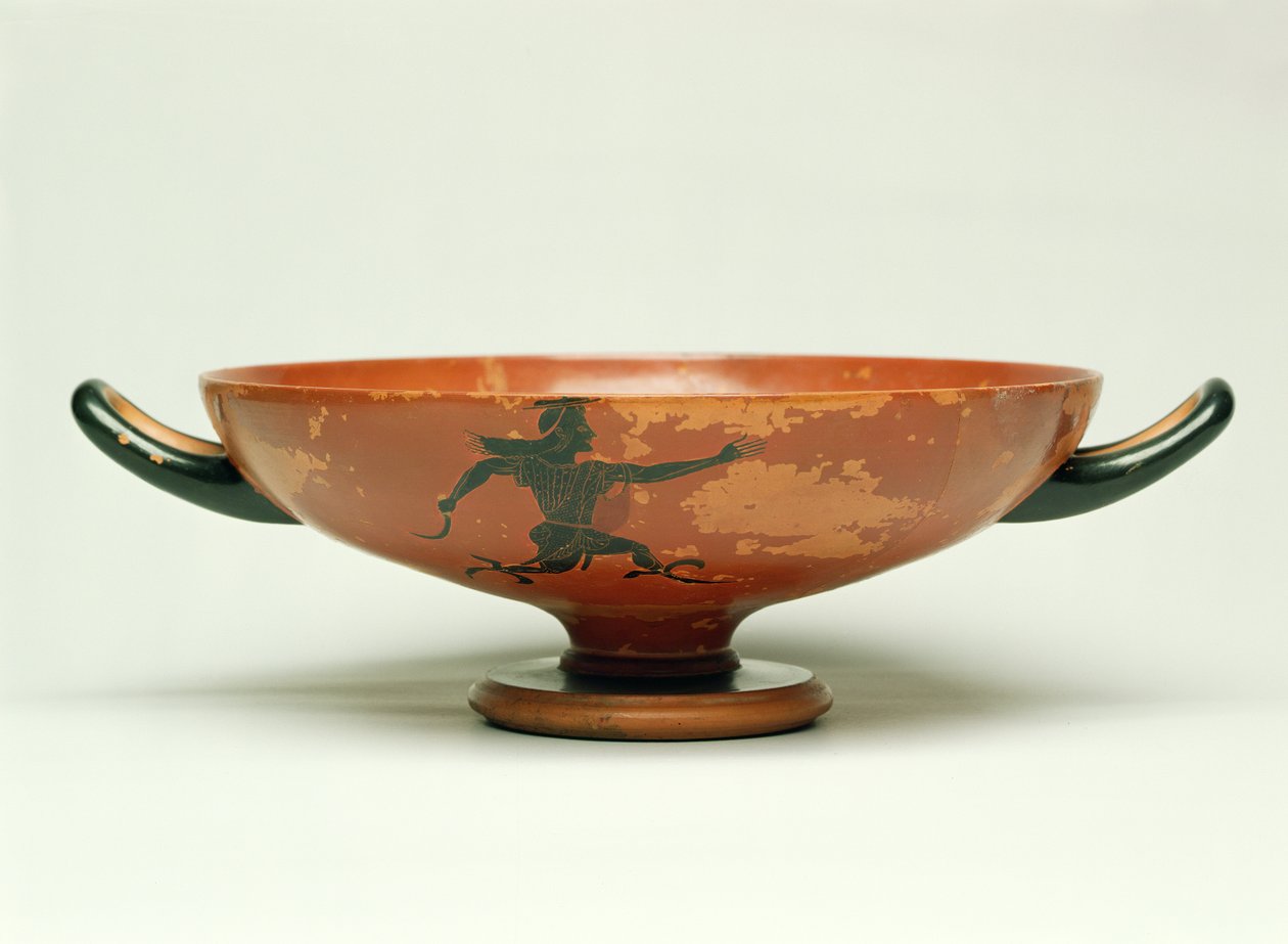 The Pursuit of Perseus, Attic musta hahmo kylix, jonka on valmistanut Pepaks Master, 525-520 eKr. (keramiikka) tekijältä Unbekannt