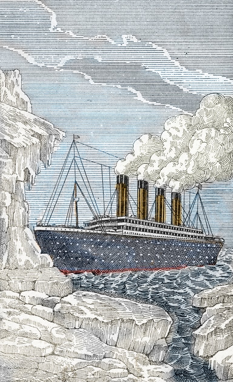 Titanic-laiva törmäsi jäävuoreen 14. huhtikuuta tekijältä Unbekannter Künstler