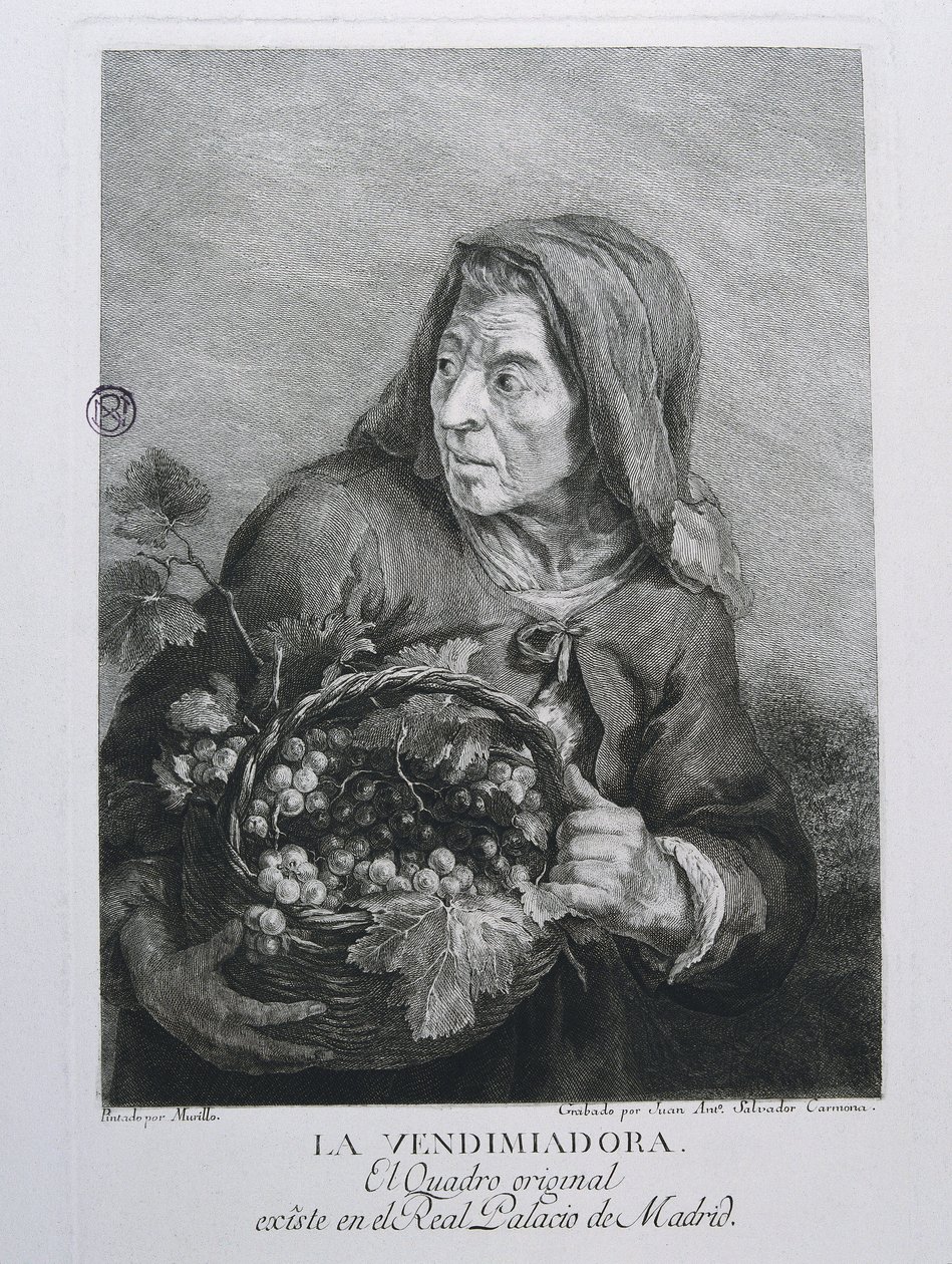 Vintager, noin 1770 (kaiverrus). tekijältä Unbekannter Künstler