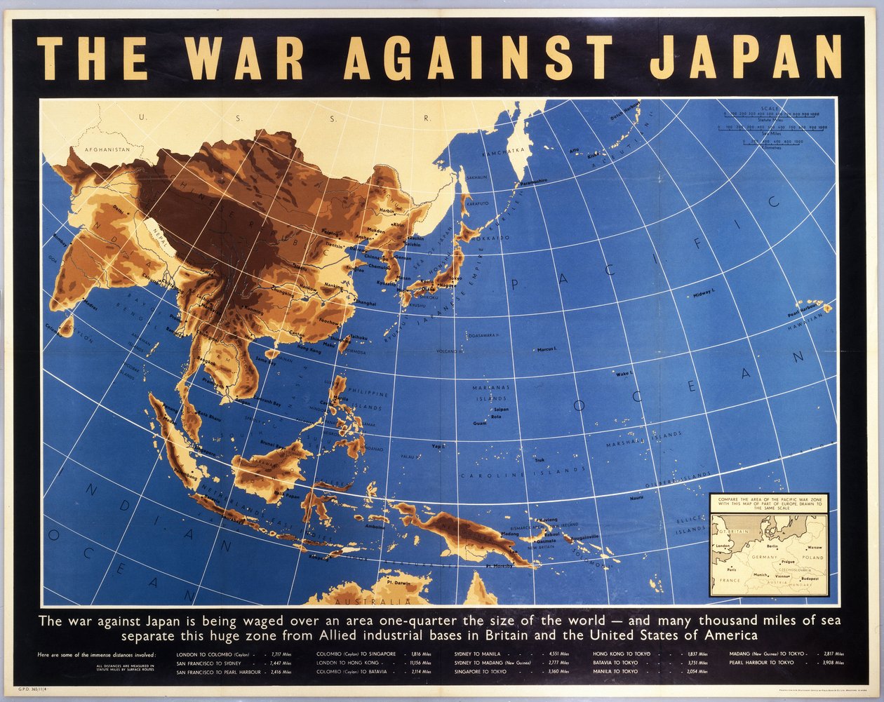 Sota Japania vastaan, juliste, vuodelta 1944 tekijältä Unbekannt