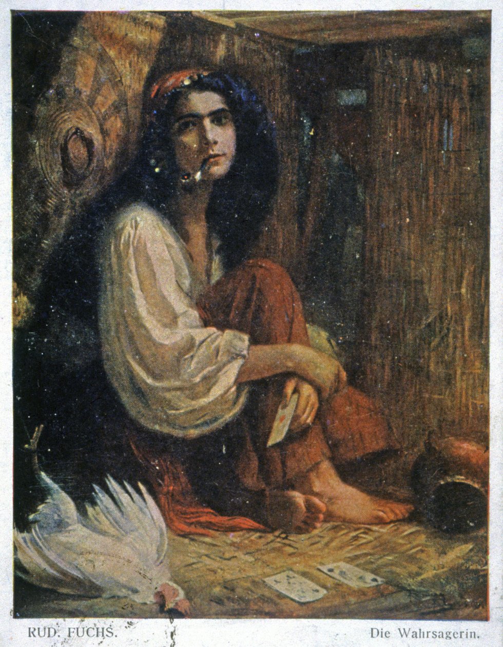 Ennustaja, 1900-luvun alkupuoli (kuvitus) tekijältä Unbekannter Künstler