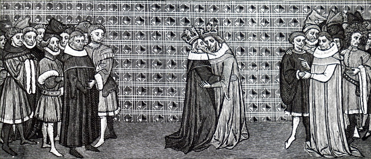 Ranskan kuningas Edward III:n ja Filipp V:n tapaaminen. tekijältä Unbekannt
