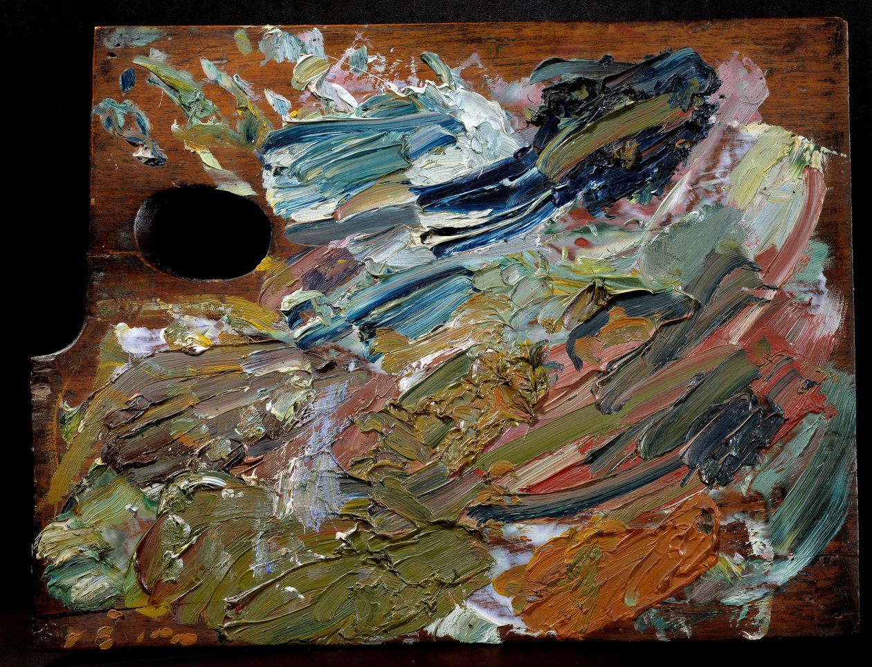 Hollantilaisen taidemaalarin Vincent Van Goghin (1853-1890) paletti, 35 cm. tekijältä Unbekannter Künstler