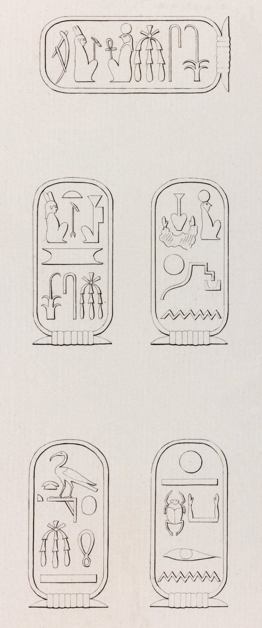 Thebes: Hieroglyfit, lähikuva tekijältä Unbekannt