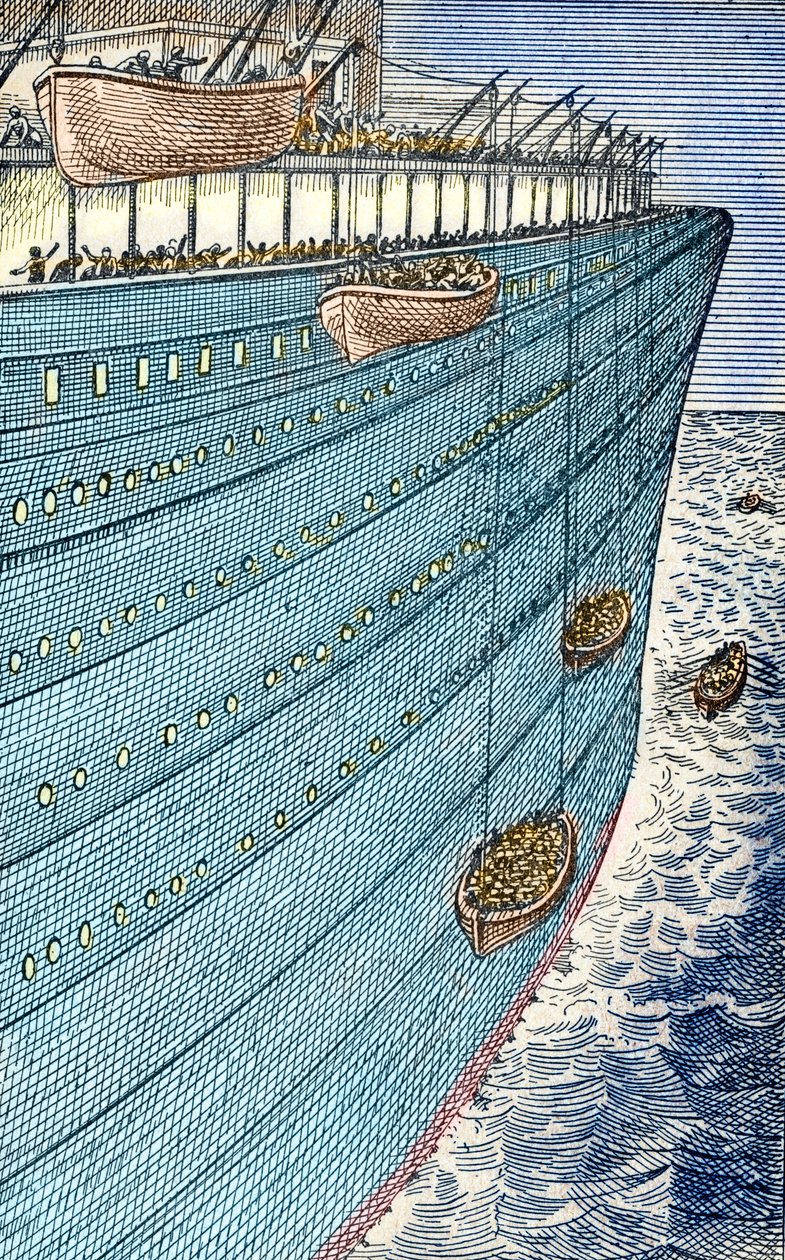 Titanicin katastrofi, veneet lähtivät matkaan tekijältä Unbekannter Künstler