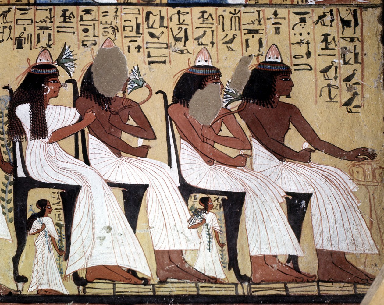 Käsityöläisten hauta: Sennedjemin hauta, Deir El Medineh -paikka Luxorissa, Egyptissä. tekijältä Leopold Blonder