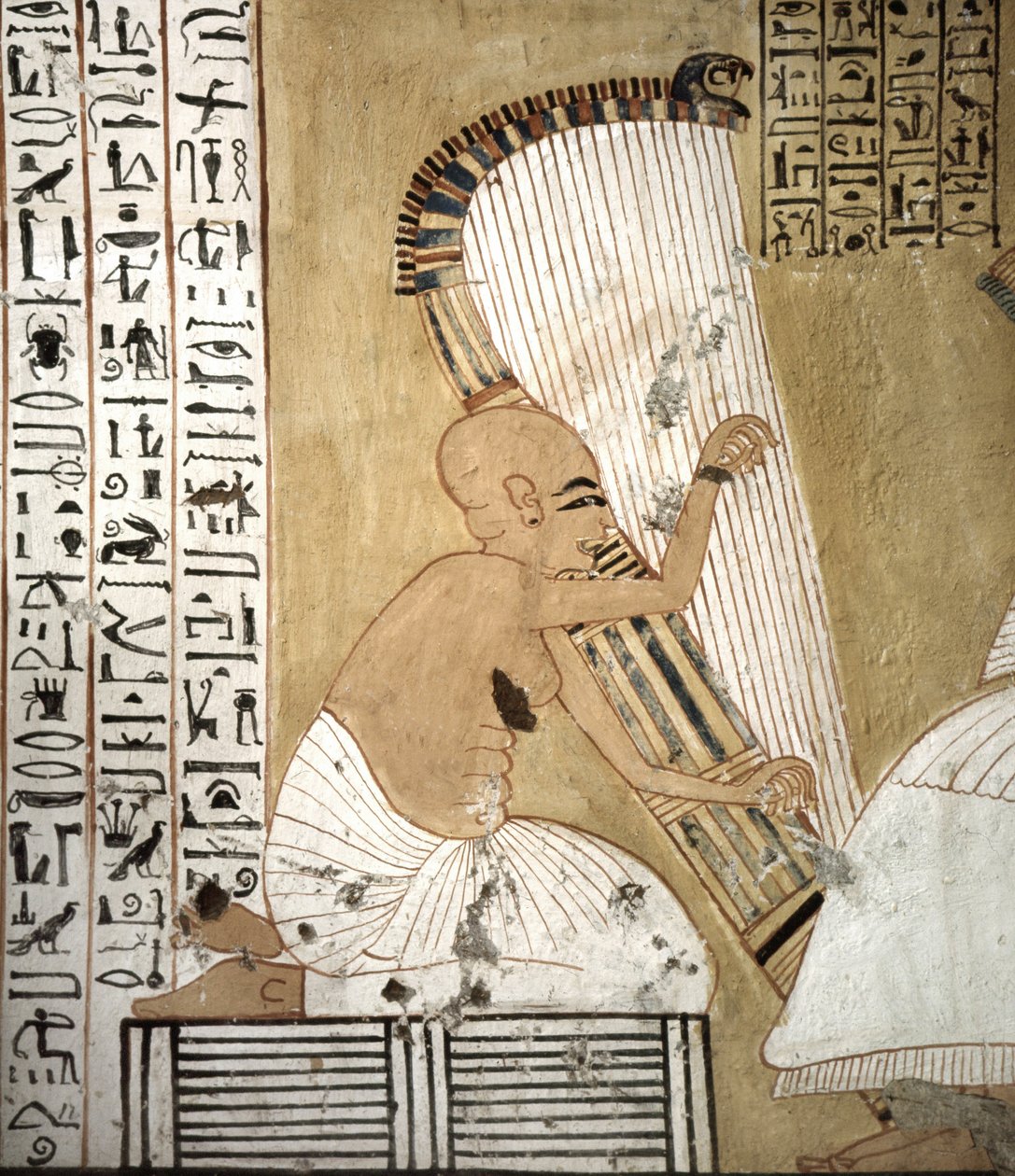 Käsityöläisten haudat (yksityiskohta), Deir El Medinehin paikka Luxorissa, Egyptissä. tekijältä Leopold Blonder