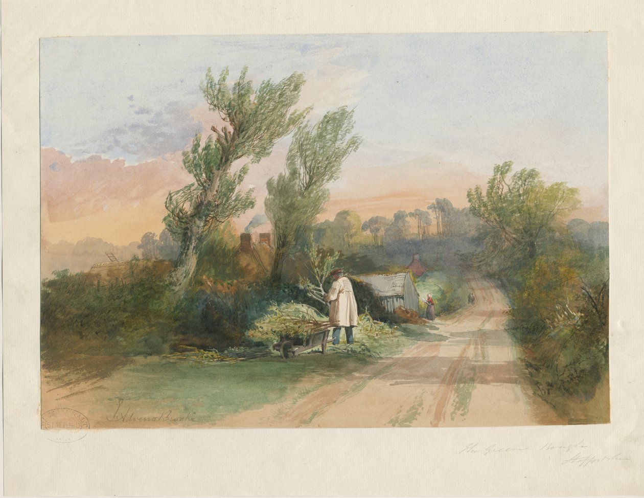 Trentham - "The Green Bough": akvarellimaalaus, nd [?1800-luku] tekijältä Unbekannt