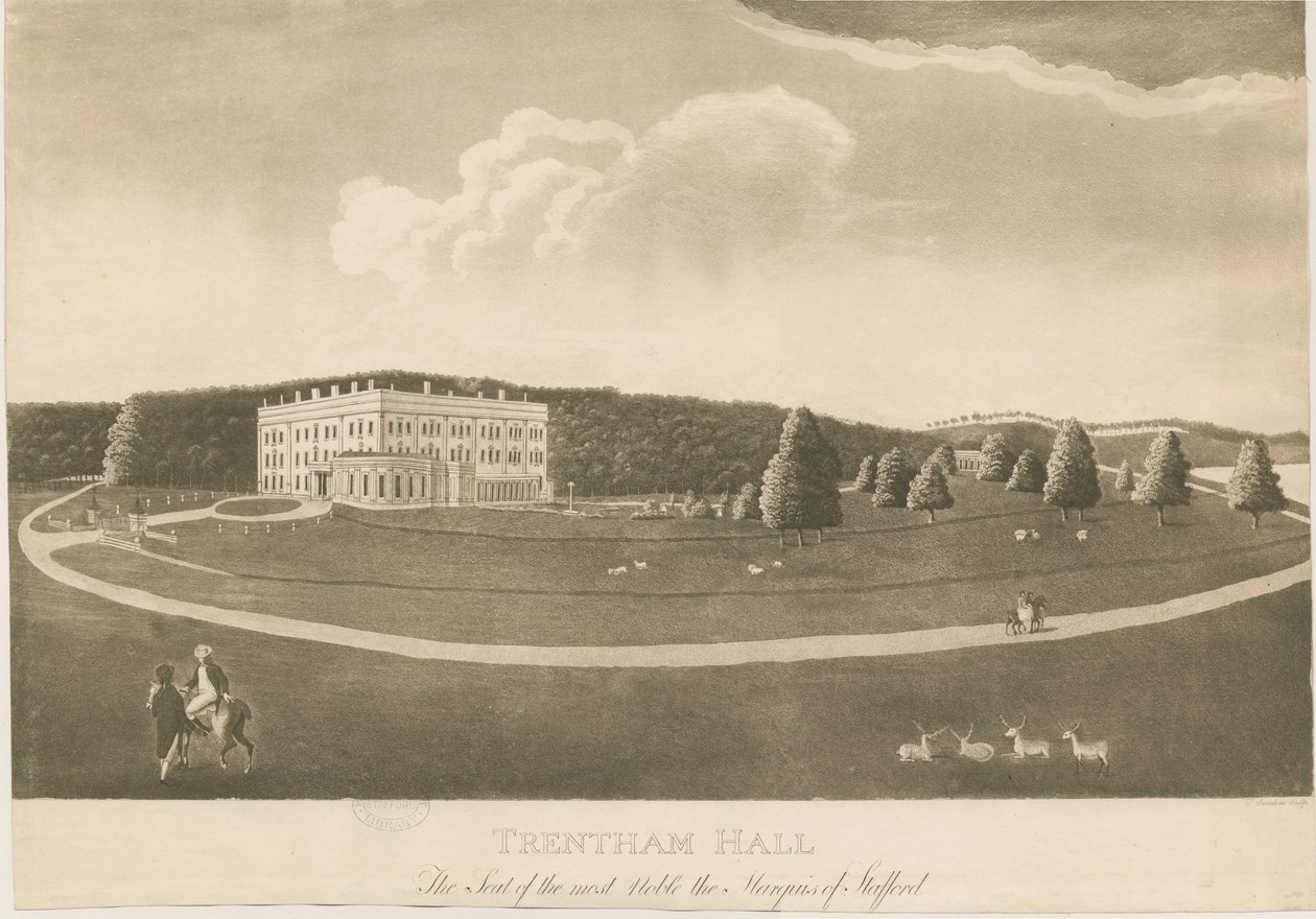 Trentham Hall: akvatintakaiverrus tekijältä Unbekannt