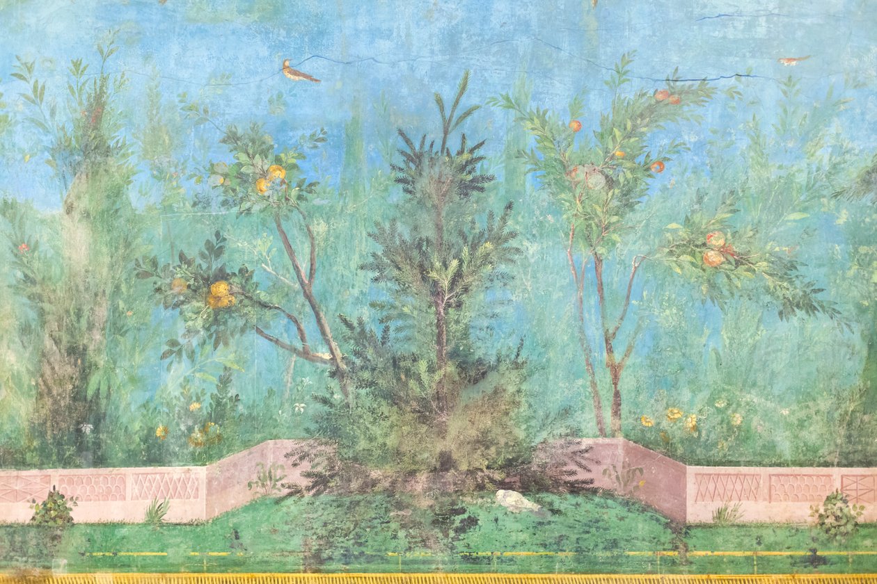 Livian talon triklinium, fresko, 20 - 10 eKr., Rooman kansallismuseo (museo nazionale romano), Rooma, Italia tekijältä Unbekannter Künstler
