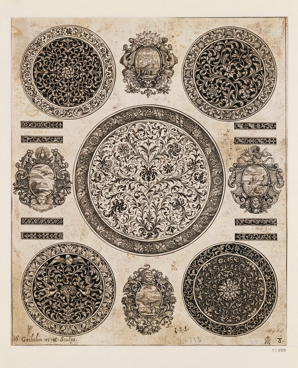 Regne Unit, Londres, estudi de dibuix ornamental en caixa de rellotge finnish tekijältä Benjamin Baud