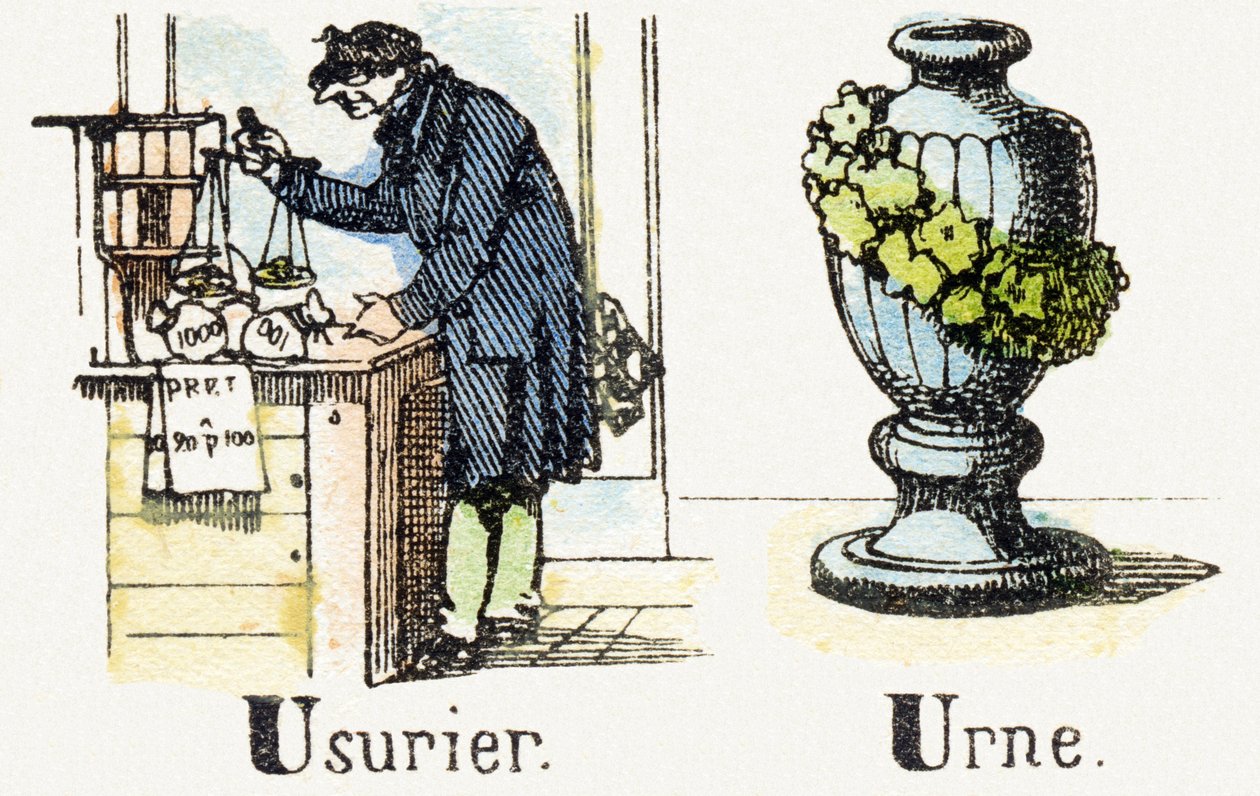 U - Koronkiskonta - Urne - Child Entertainment Alphabet n. 1890 (litografia) tekijältä Unbekannt