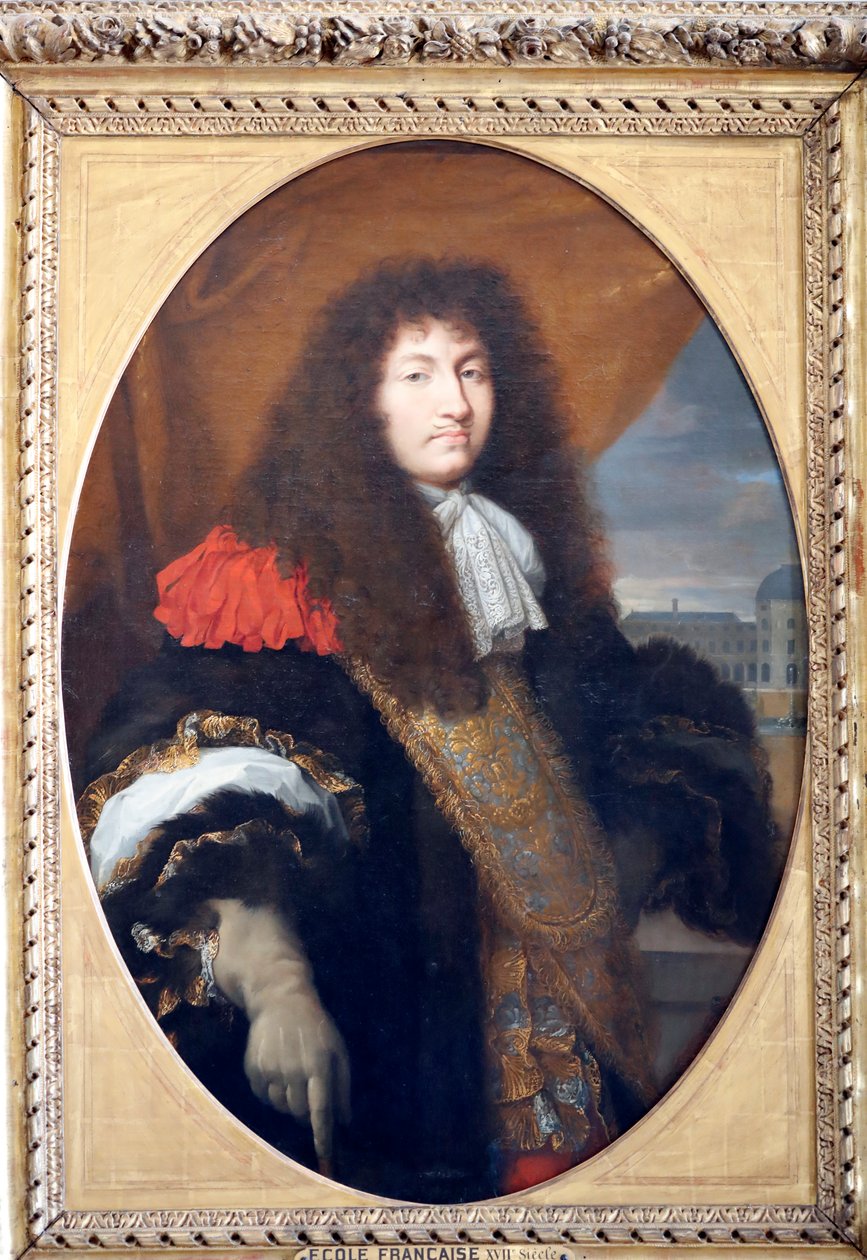 Versaillesin palatsi. Kuningas Ludvig XIV ( 1638 - 1715 ), (maalaus) tekijältä Unbekannter Künstler