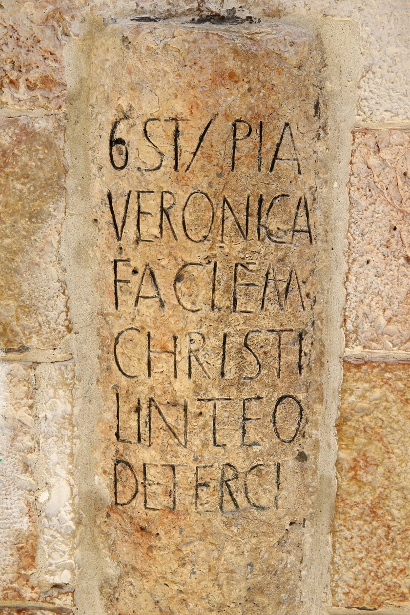 Via Dolorosa, Sisena estació, The Veil of Veronica, Jerusalem, israelià tekijältä Unbekannt