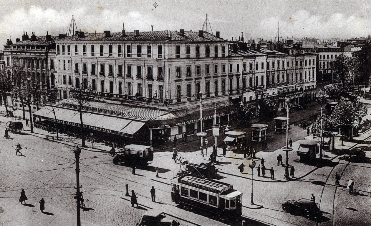 Näkymä Jean Jauresin risteyksestä Toulousessa, Haute Garonne - postikortti 1910 n. Yksityiskokoelma tekijältä Unbekannter Künstler