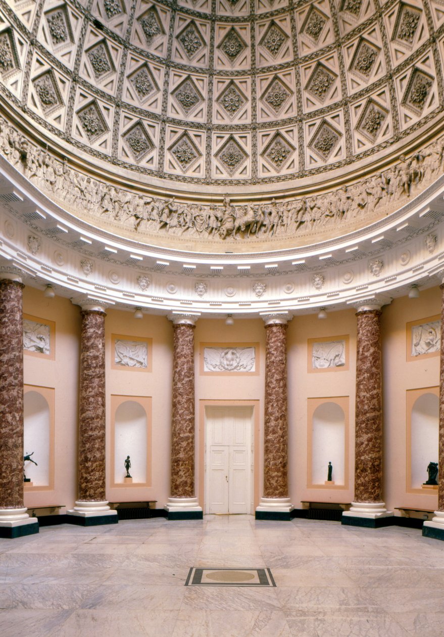 Näkymä Marble Saloon, Stowe House, Buckinghamshire, rakennettu 1777-1780 (kuva) tekijältä Unbekannt