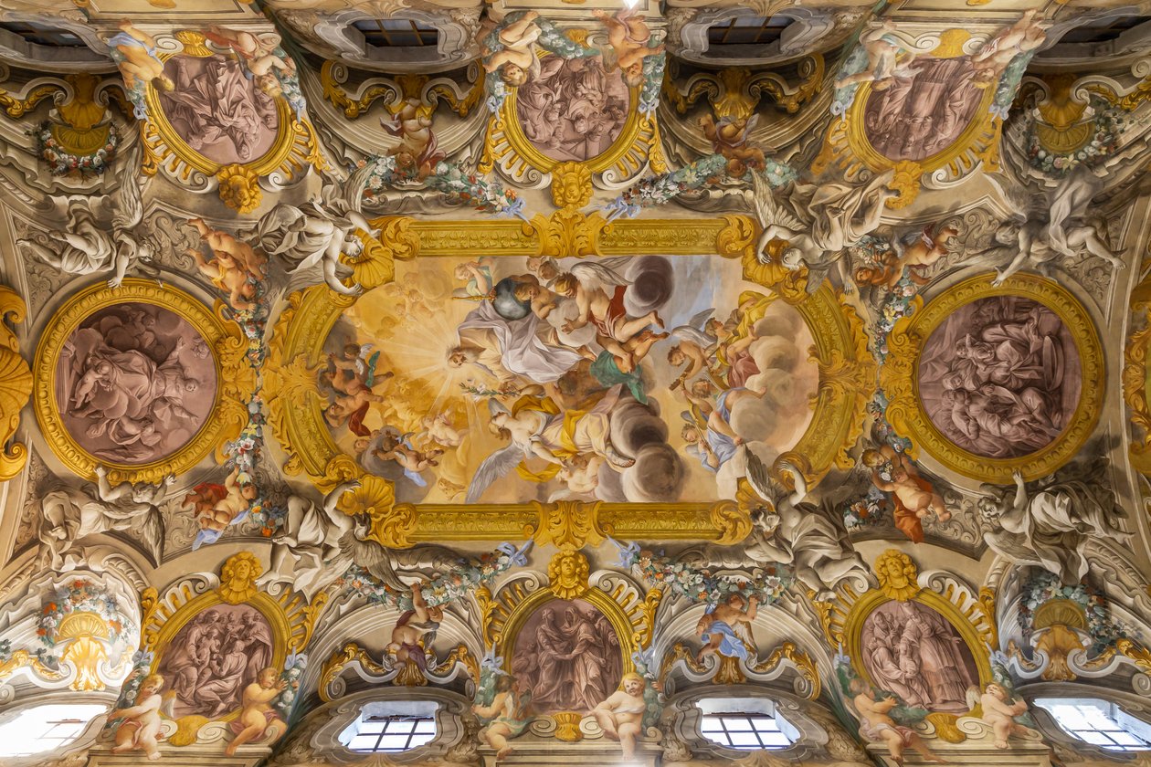 Kattonäkymä, Nunziatinan kirkko, Todi, Umbria, Italia (kuva) tekijältä Unbekannter Künstler
