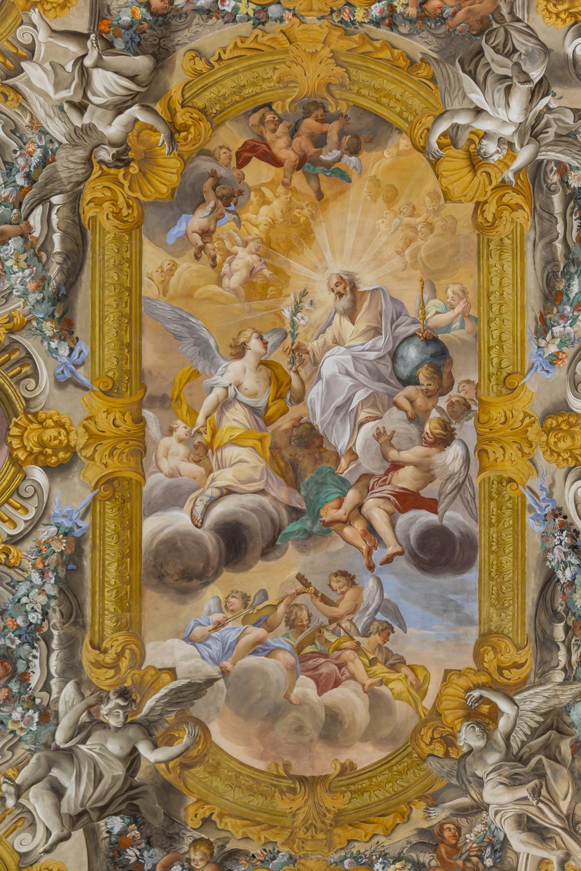 Kattonäkymä, Nunziatinan kirkko, Todi, Umbria, Italia (kuva) tekijältä Unbekannter Künstler