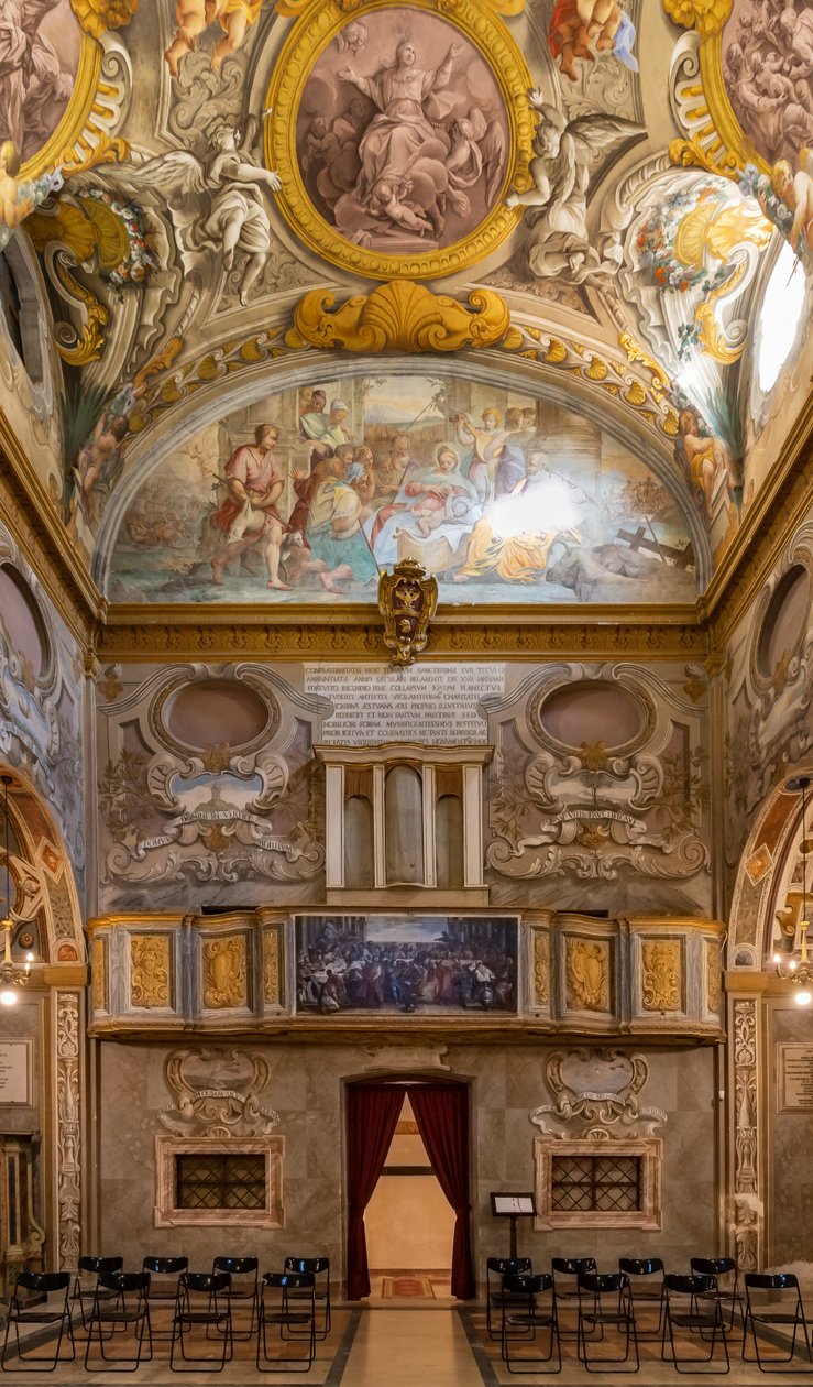 Näkymä vastajulkisivulle, Nunziatinan kirkko, Todi, Umbria, Italia (kuva) tekijältä Unbekannter Künstler
