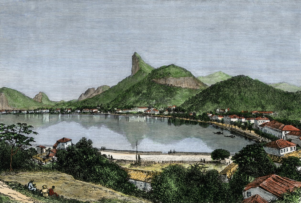 Näkymä Rio de Janeiron satamaan, Brasilia tekijältä Unbekannter Künstler