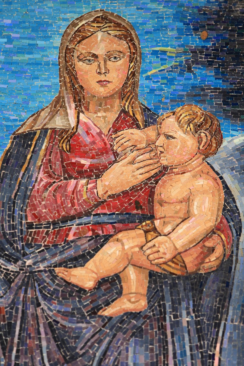 Neitsyt ja lapsi. Guatemala. Marian ilmestyksen basilika, Nasaret, Israel tekijältä Unbekannt