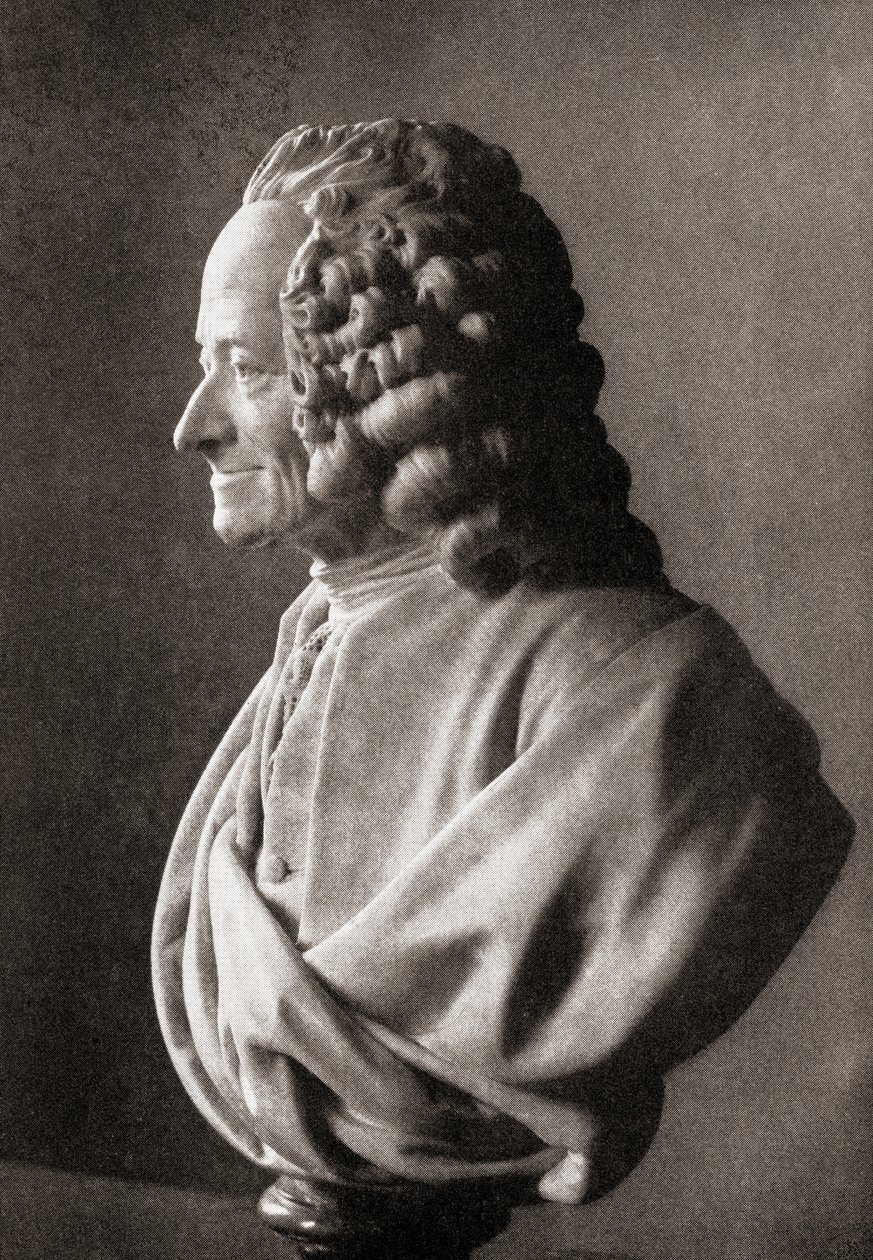 Voltaire, kirjasta The Story of Philosophy, julkaistu 1926 (litho) tekijältä Unbekannt