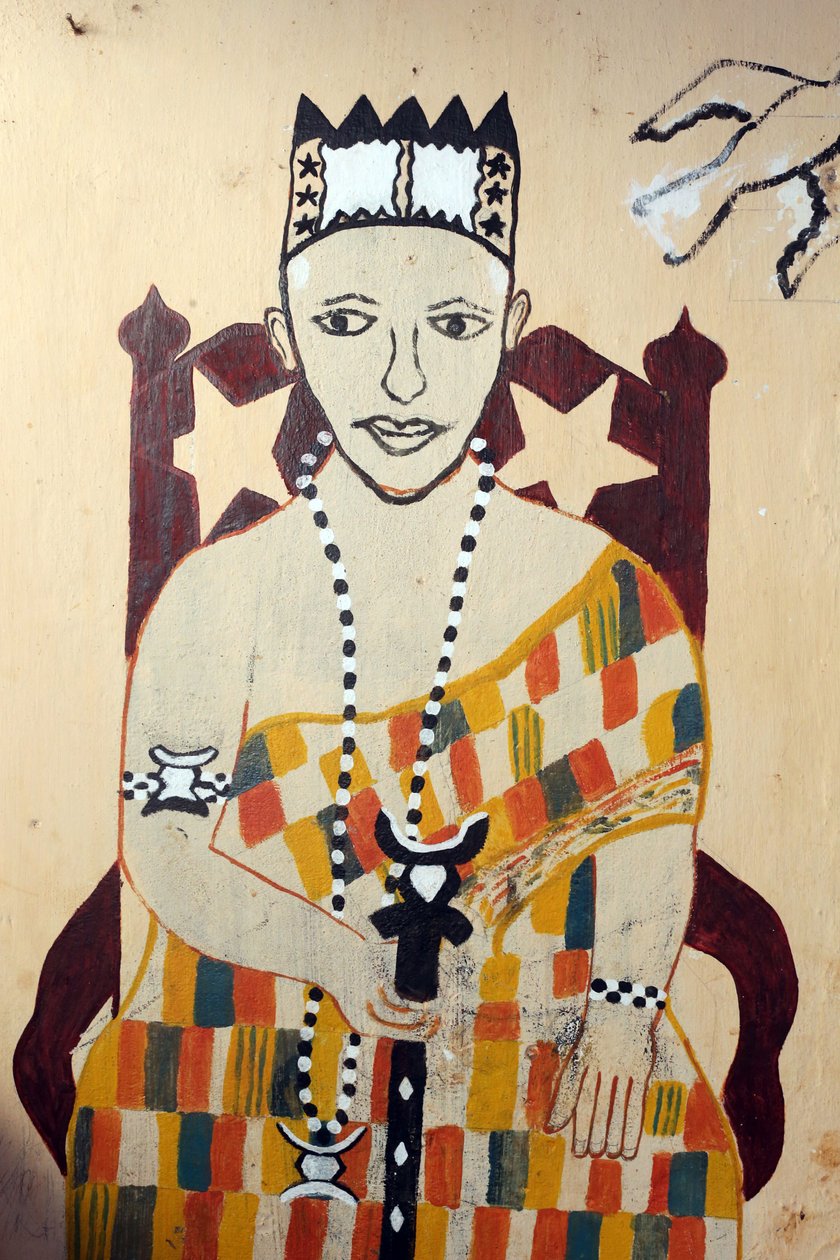 Voodoo seinämaalaus luostarissa. Togoville, Togo tekijältä Unbekannt