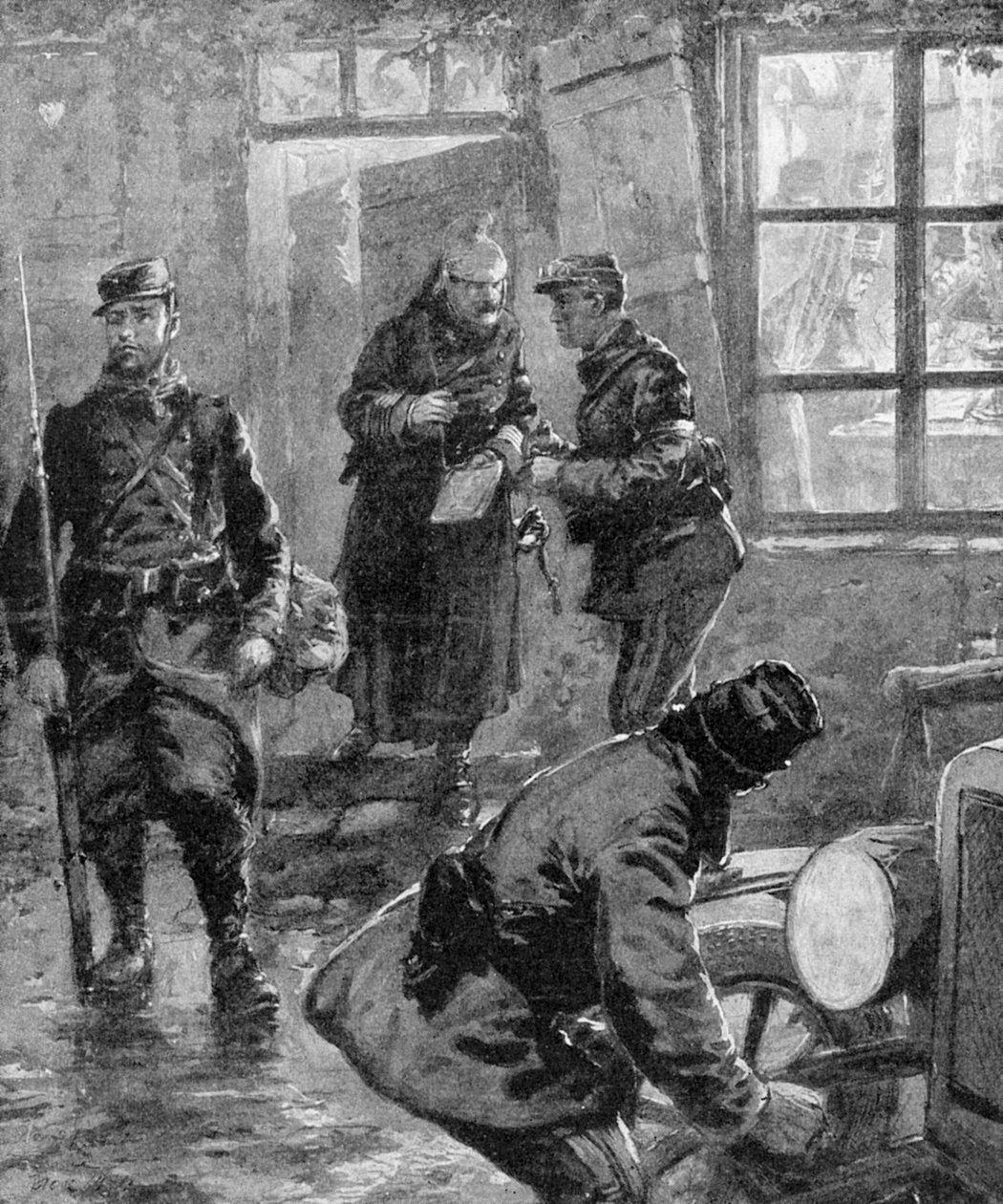 Ensimmäinen maailmansota - sotamarsalkka French ja kenraali Joffre tekijältä Unbekannter Künstler