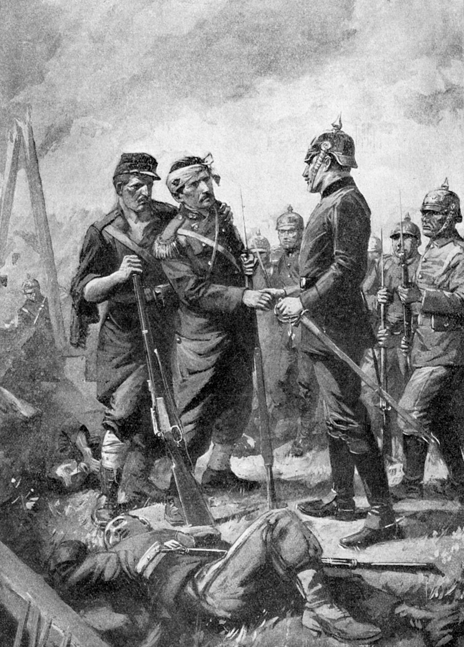 WWI - Haavoittunut ranskalainen aliupseeri 1914 tekijältä Unbekannter Künstler