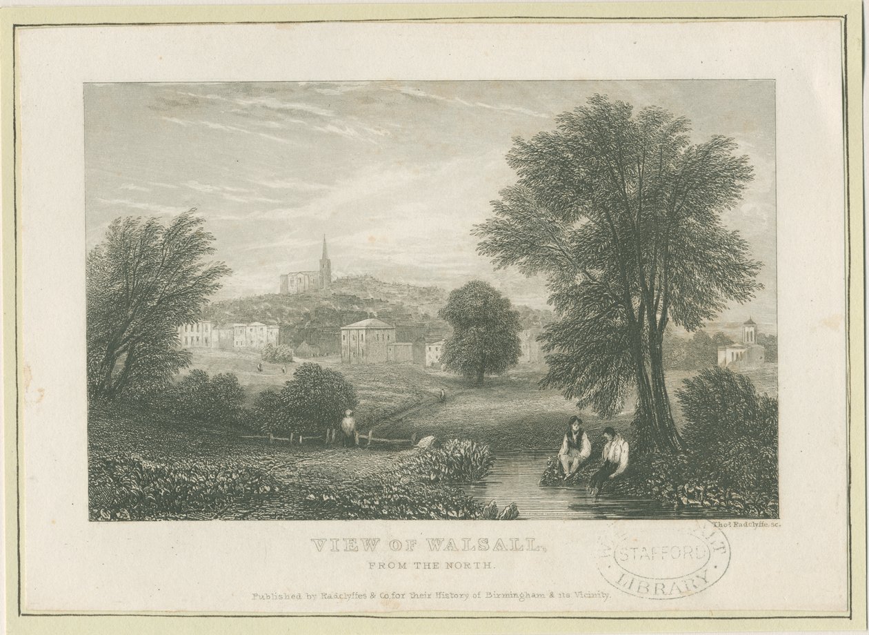 Walsall Town - North View: kaiverrus ja [1800-luku] tekijältä Unbekannt