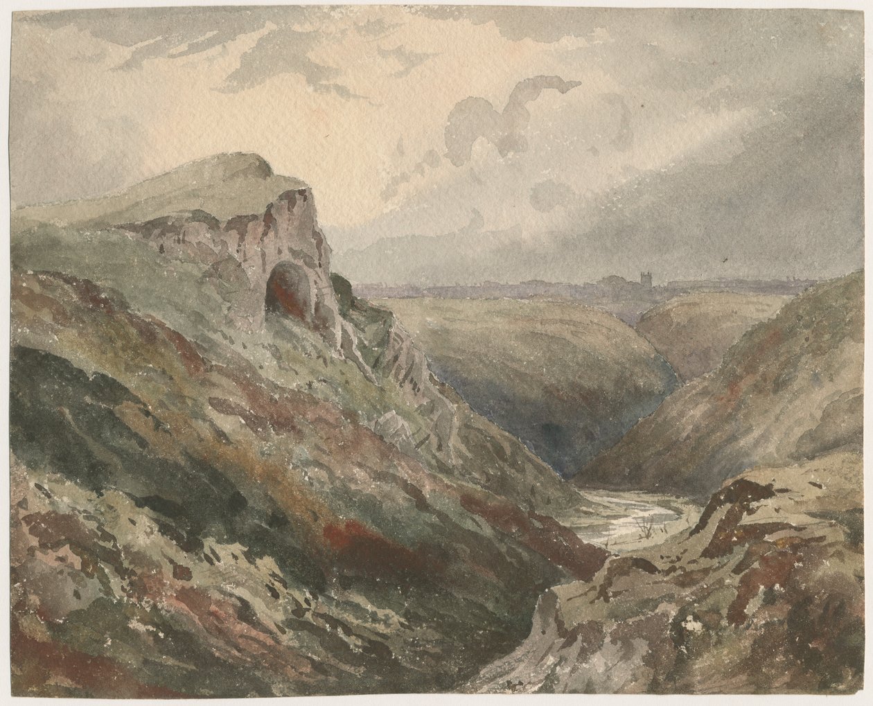 Wetton Dale: akvarellimaalaus ja [?1800-luku] tekijältä Unbekannt