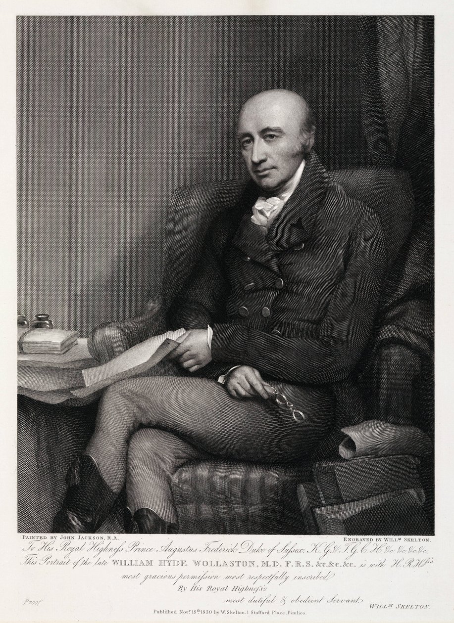William Hyde Wollaston, englantilainen kemisti ja metallurgi, n. 1810-luku tekijältä Unbekannt