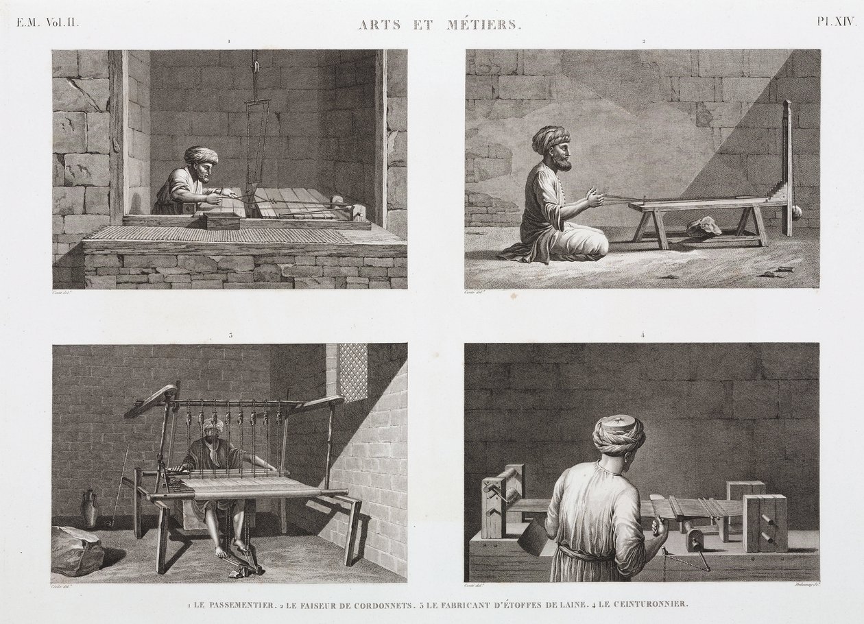 Wool & Worsted, Weaving Weaving, Egypti, n. 1798 tekijältä Unbekannt