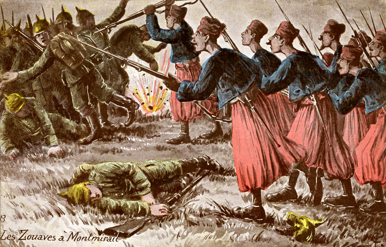 Zouave Montmirailissa länsirintamalla tekijältä Unbekannter Künstler