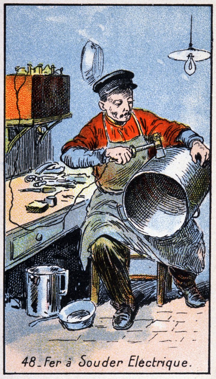 sähköinen juotosrauta, 1900-luvun alku (kuva) tekijältä Unbekannter Künstler