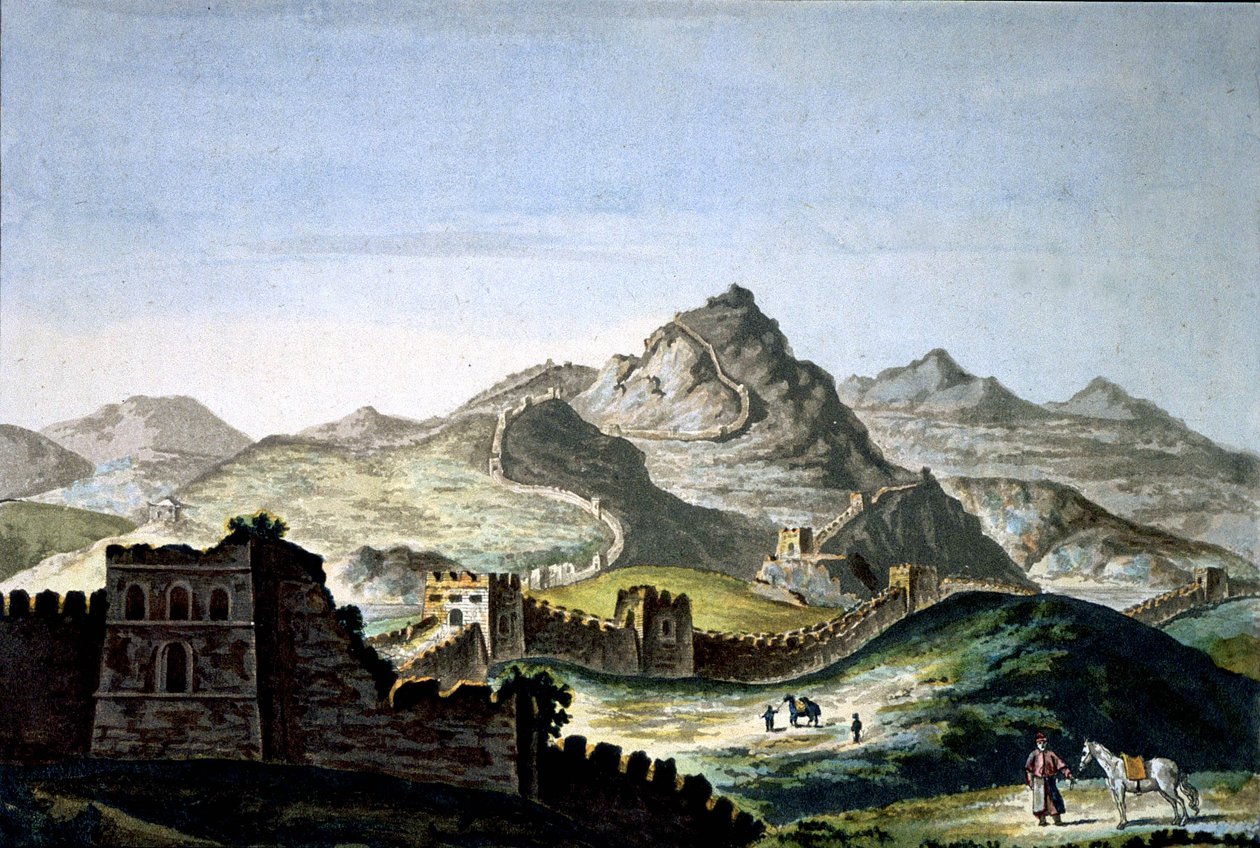Kiinan suuri muuri, noin 1820 (kaiverrus). tekijältä Unbekannter Künstler