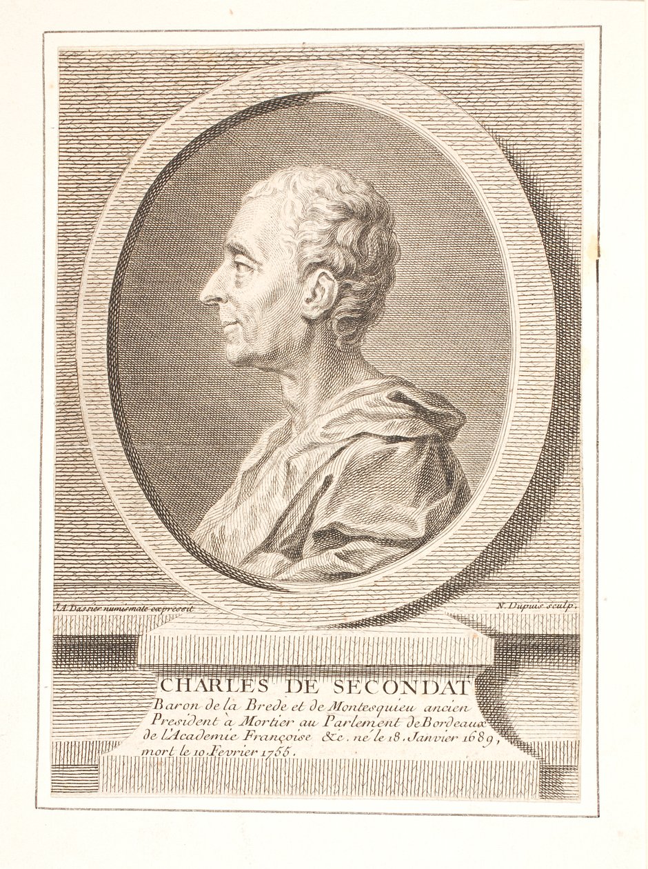 Charles-Louis de Secondat, La Brèden ja Montesquieun paroni tekijältä Unbekannter Stecher