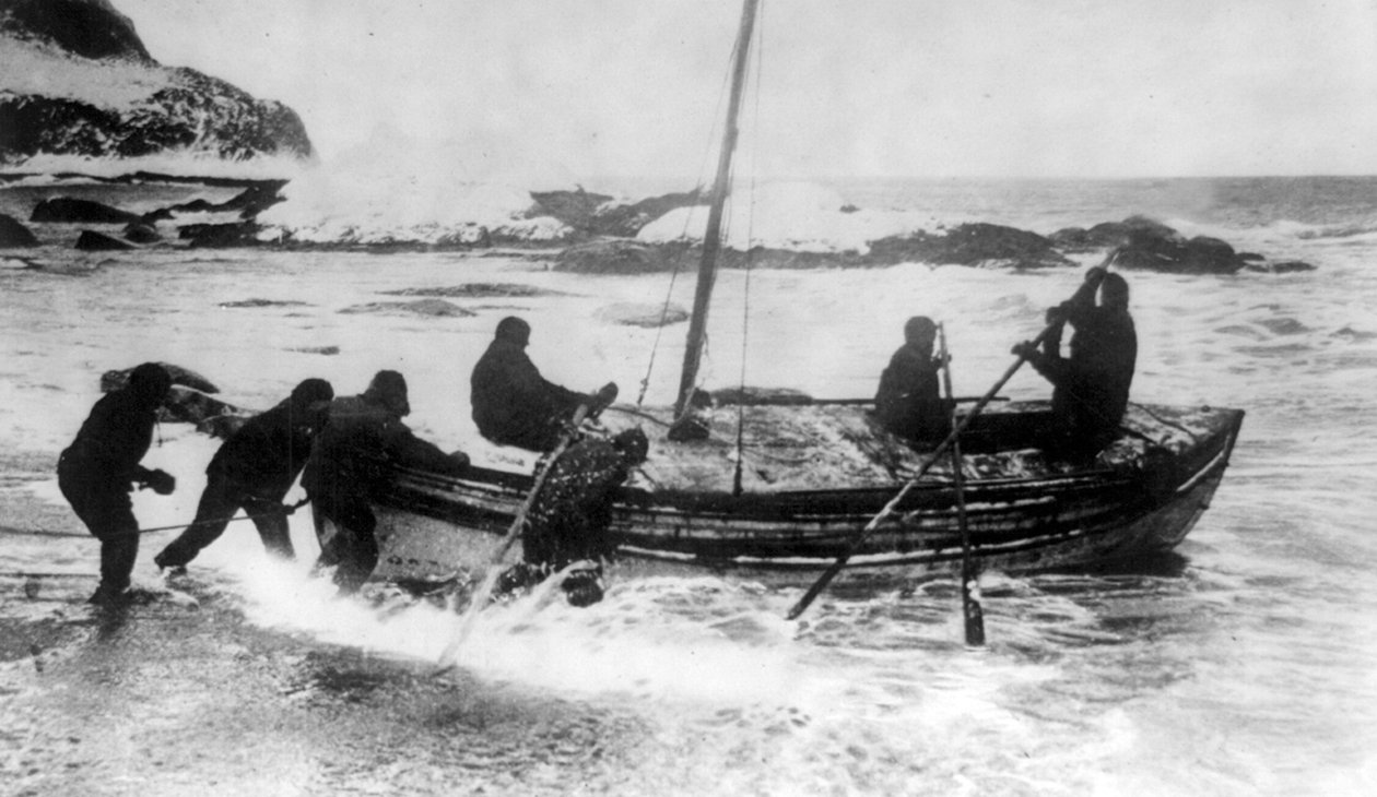 Keisarillinen Trans-Antarktisretkikunta: Sir Shackleton pelastamassa, n. 1914-17 (kuva) tekijältä Underwood & Underwood