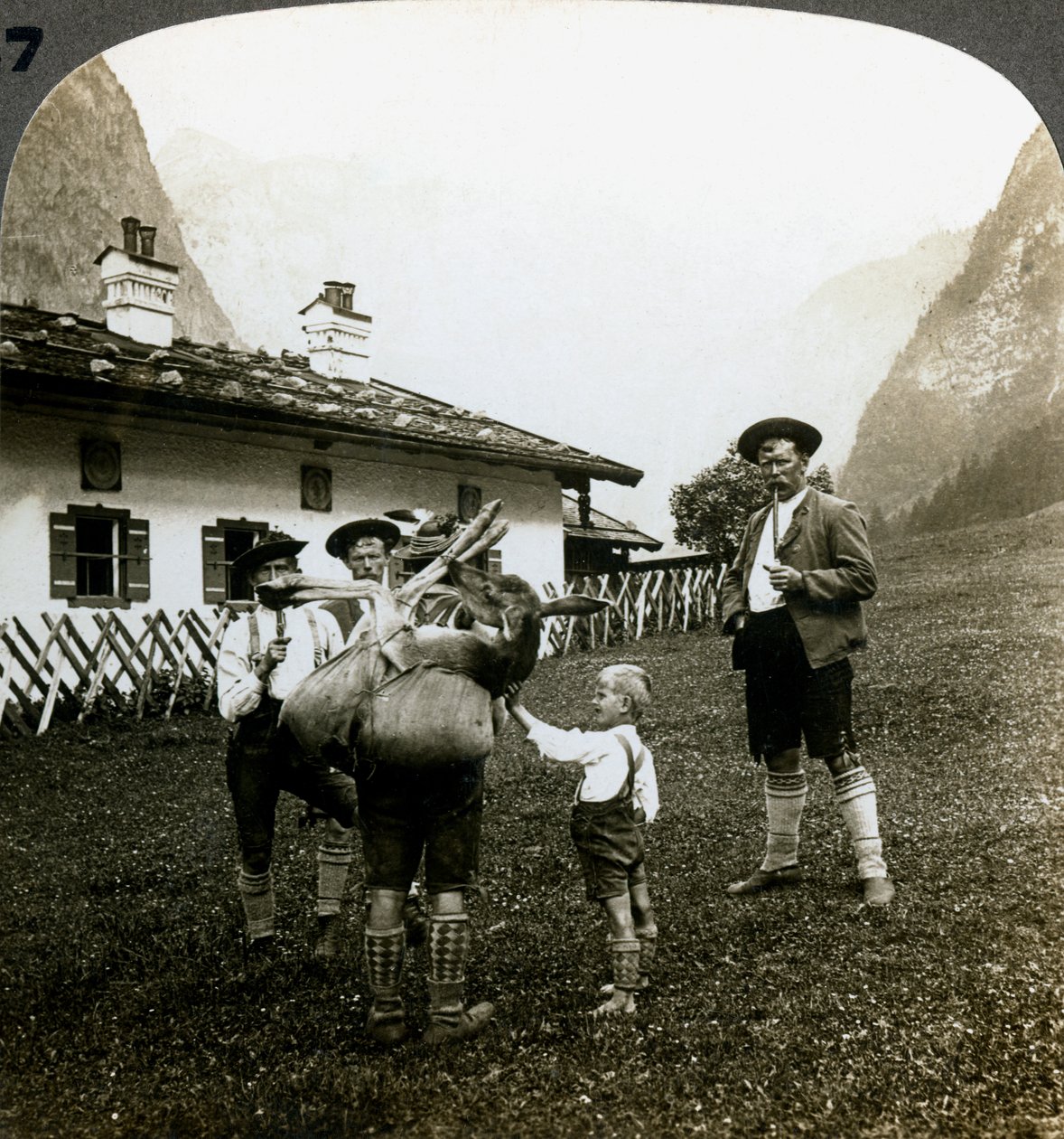 Baijerin vuorikiipeilijät, Saksa. tekijältä Underwood and Underwood