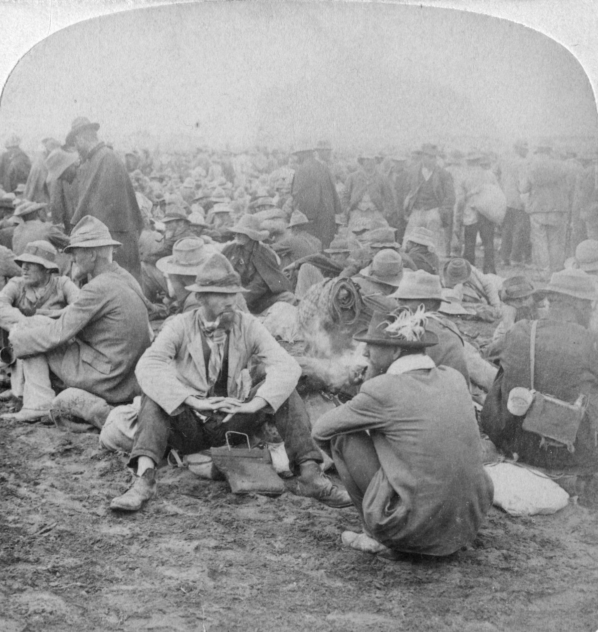 Buurien sotavangit, Etelä-Afrikka, 2. buurisota, 1900. tekijältä Underwood and Underwood