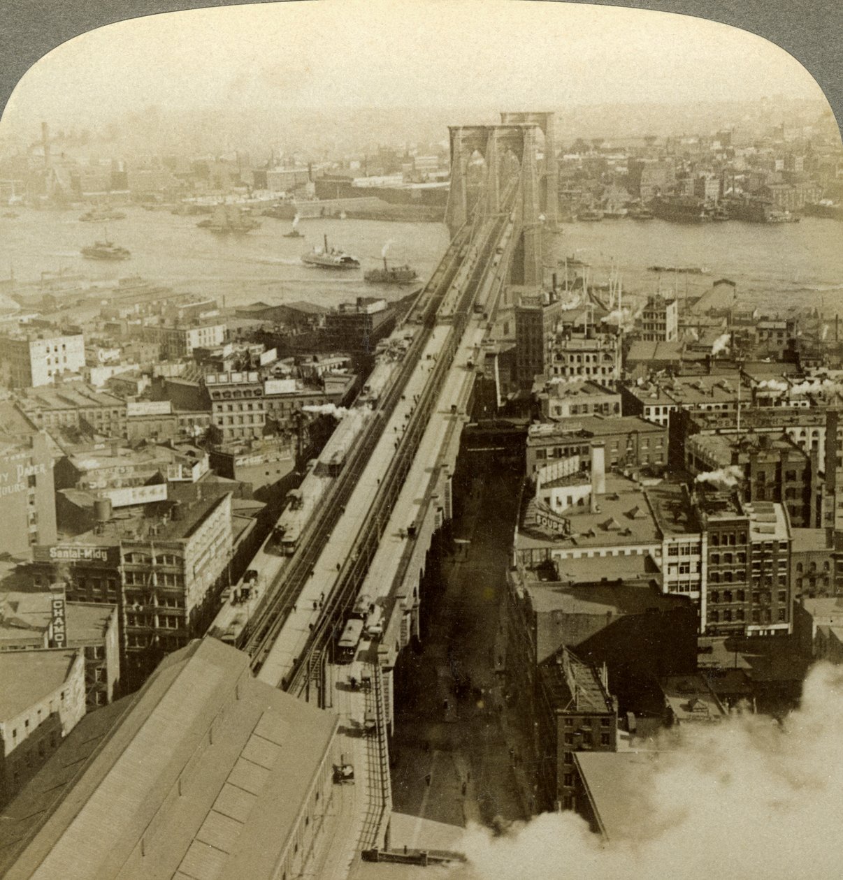 Brooklyn Bridge, New York, Yhdysvallat. tekijältä Underwood and Underwood