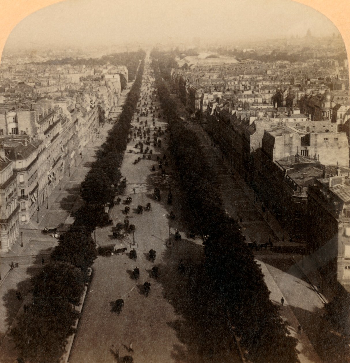Champs Elysees, Pariisin suosikkimatka, Ranska, 1894. tekijältä Underwood and Underwood