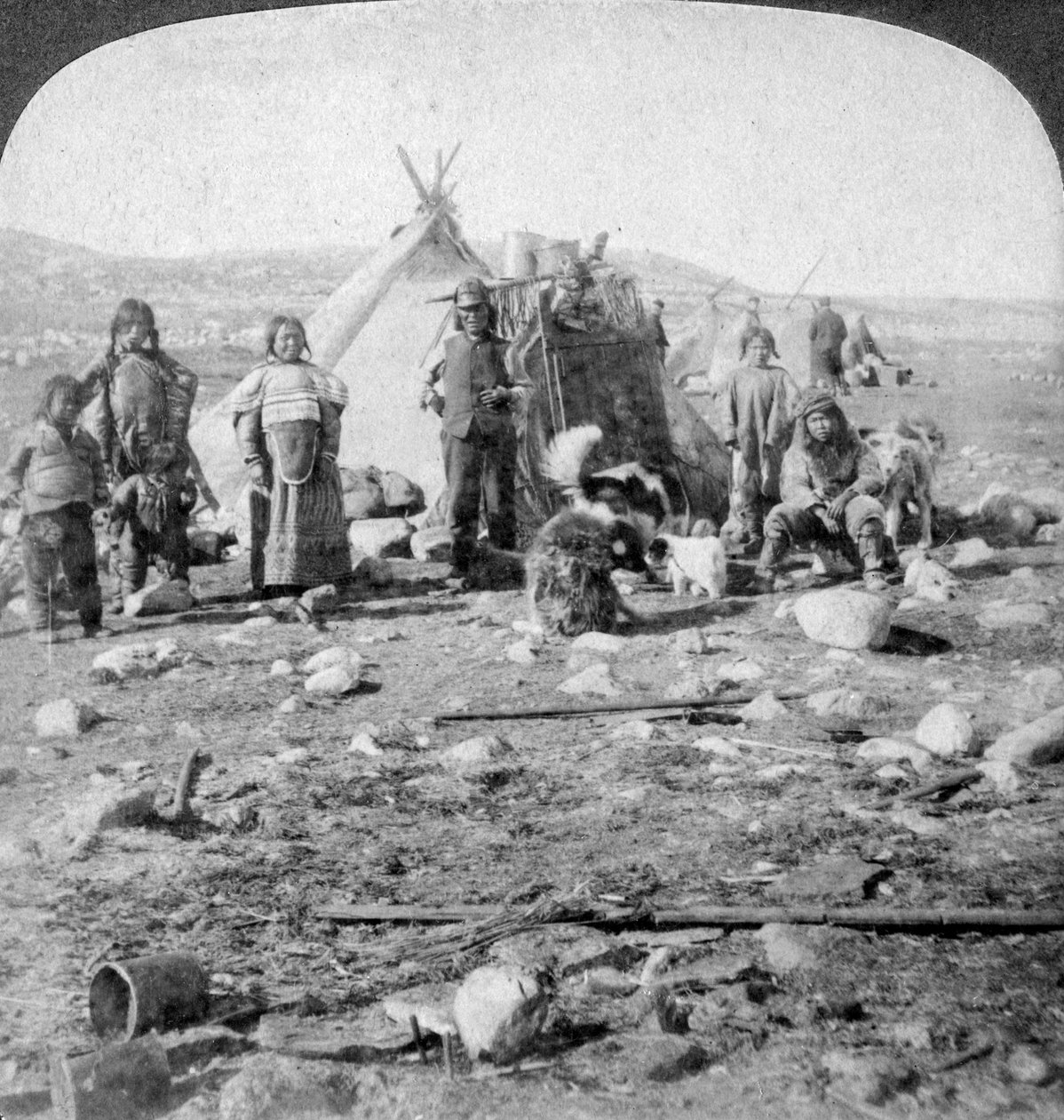 Eskimot, Pohjois-Grönlanti, 1904. tekijältä Underwood and Underwood