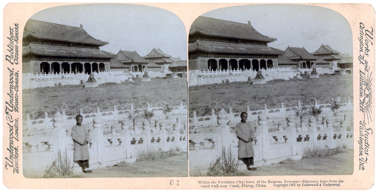 Empress Dowagerin koti, Peking, Kiina, 1901. tekijältä Underwood and Underwood