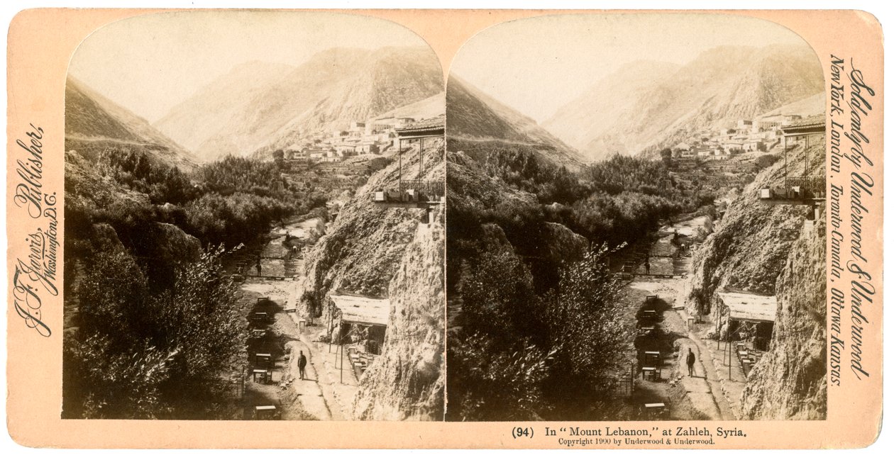 Mount Libanonissa, Zahlahissa, Libanonissa, 1900. tekijältä Underwood and Underwood